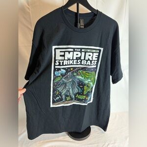 The Empire Strikes Bass Graphic Tee — Star Wars Parody Shirt XL